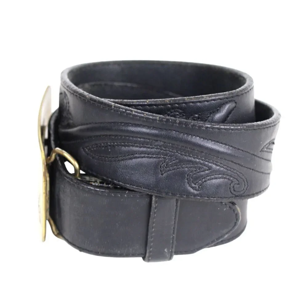 The Great American BLACK GENUINE LEATHER 1 3/8